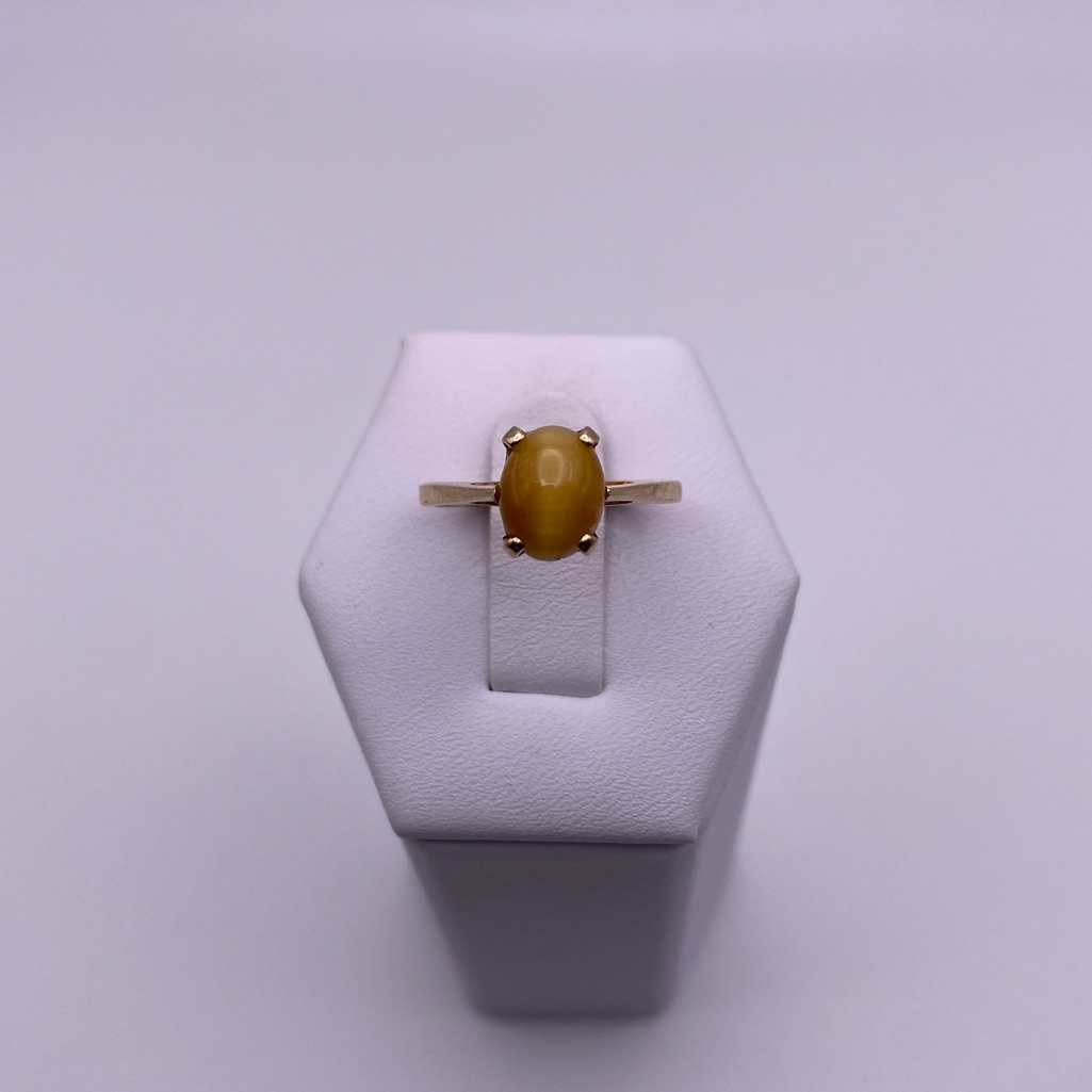 10k Yellow Gold Tiger Eye Ring